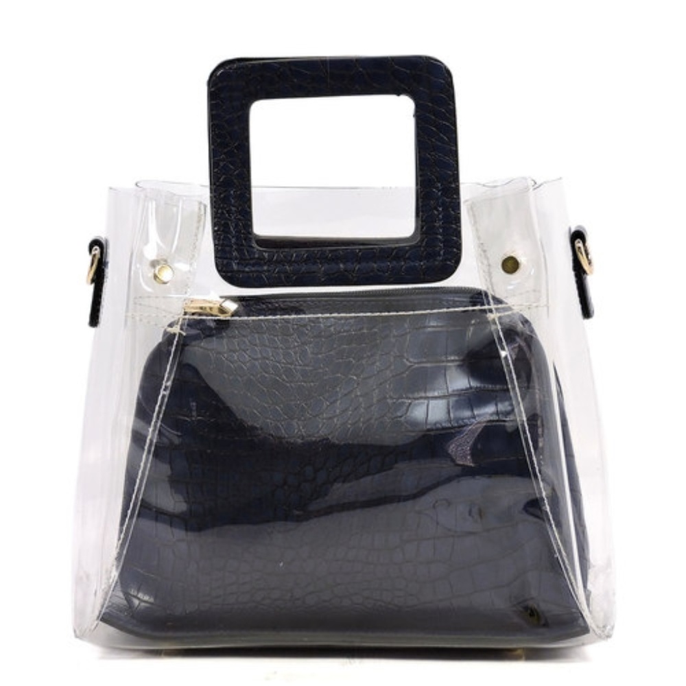 See Thru Navy Blue Crossbody handbag